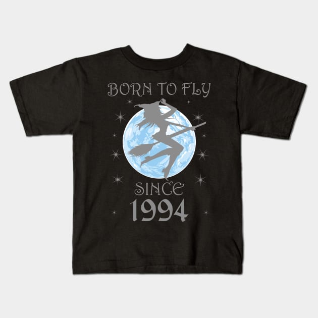 BORN TO FLY SINCE 1944 WITCHCRAFT T-SHIRT | WICCA BIRTHDAY WITCH GIFT Kids T-Shirt by Chameleon Living